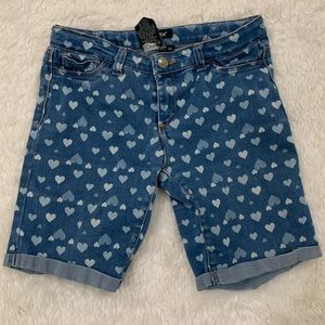 5 for $25! Tractor Heart Jean Shorts Blue 14